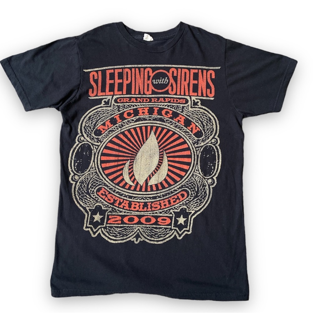 Sleeping with sirens Grand Rapids Michigan 2009 rock band tee